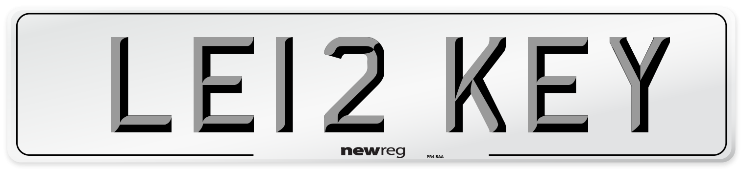 LE12 KEY Number Plate from New Reg